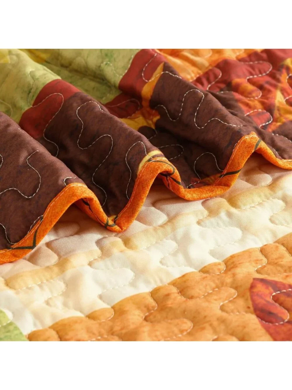 Happy Thanksgiving Harvest Fall Quilt Set - Cozy Queen Size Bedding Decor
